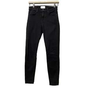 Current Elliot Jeans Women's 26 Black Mid Rise Skinny Measures 27x28